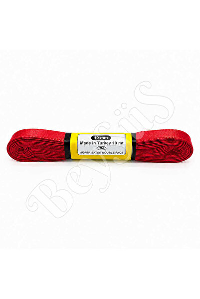 BeySüS Satin Ribbon 10 mm Red
