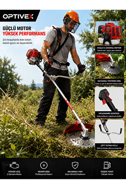 2 Hp Benzin Motorlu Yan Tırpan