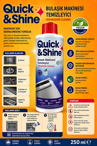 Arçelik Quick & Shine Bulaşık Makinesi Temizleyici