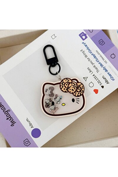 Choice6 black Kawaii Hello Kitty Shaking Keychain Cute Acrylic Bag Pendant Ca...