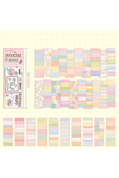Choice1 S31278-1 Mr.Paper 30 Sheets/Book Color Swatch Basic Sticker Book, Pas...