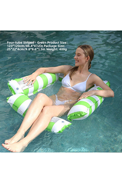 choice2 WDF0207 4 Tubes Inflatable Pool Float Thickened PVC Anti Rollover Wat...