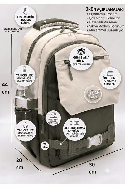 Waddell Water Resistant Satin Fabric Unisex Multi-Compartment Middle School,High School School Backpack Travel Bag