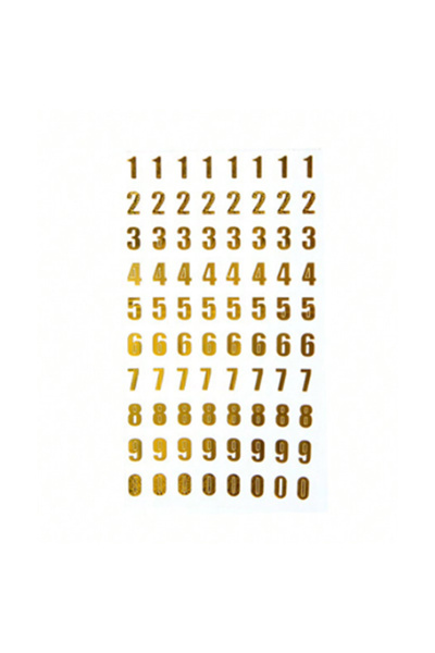 Choice Golden numbers Gold Silver Foil Letter Number Stickers - Adhesive DIY ...