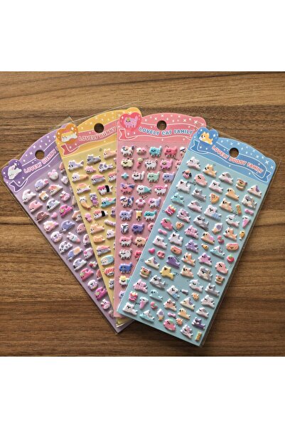 Choice 4Sheets 4Pack Tiny Cute Mixed Element Stickers - Vibrant Decor Embelli...