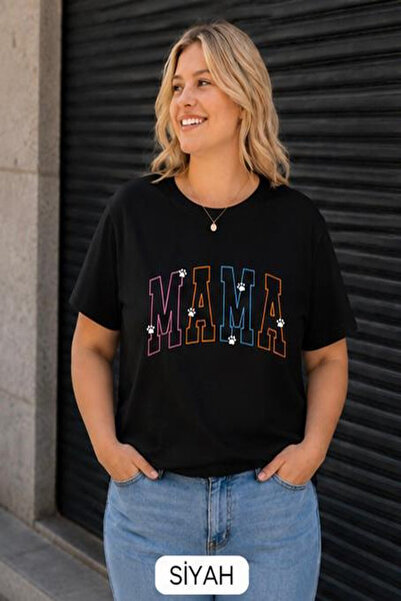 3S MODA تي شيرت نسائي كبير الحجم بطباعة رقمية من Basic Mama