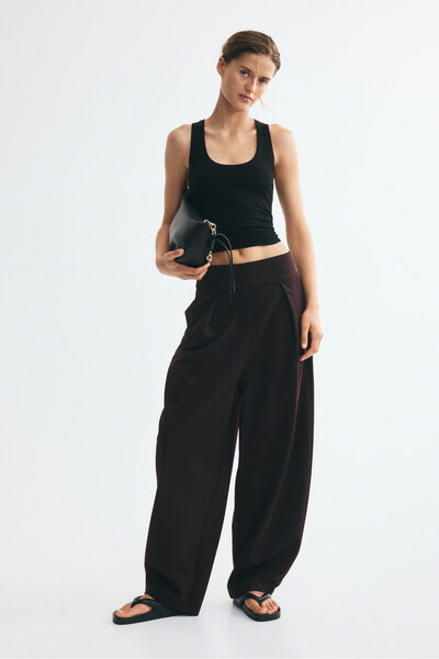 H&M Pileli Barrel Paça Pantolon