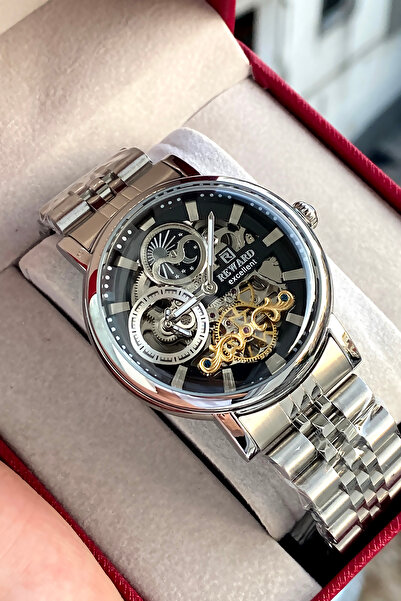 Reward Automatic Mechanism Steel Cord 2 Year Warranty Men's Wristwatch