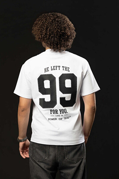 Power of God HE LEFT THE 99 White T-Shirt Men