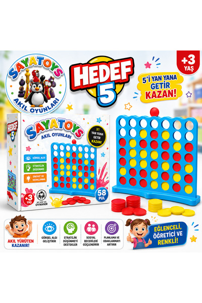 Hedef 5 Zeka ve Strateji Oyunu | 2 Kişilik Akıl, Mantık ve Eğitici Aile Oyunu
