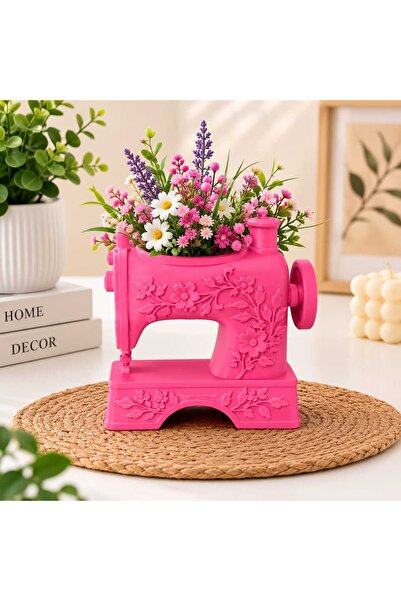 MYCRAFT3D Dekoratif Dikiş Makinesi Saksı – Şık ve Özgün Ev Dekorasyonu
