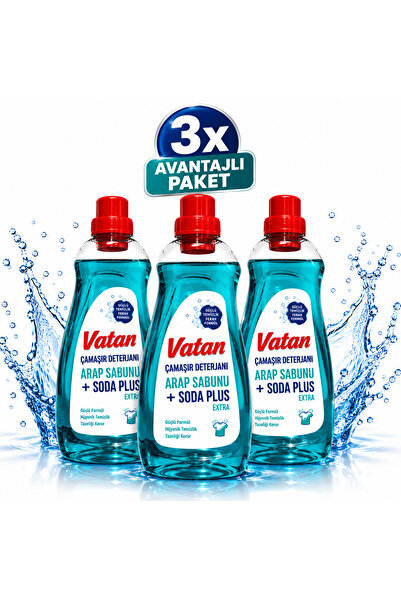Vatan 🔥 Arap Sabunlu + Soda Plus Çamaşır Deterjanı 3’lü Avantaj Paketi