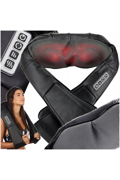 Ayawaska Aparat de masaj electric Shiatsu pentru gat, spate si corp cu functi...