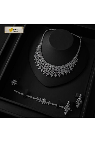 jewelrystore Diamond-Like Zircon Accessories Set with Packaging
