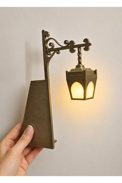 perim3d Kitap Arası Sokak Lambası Dekoru | LED Tealight Mum Dahil | Dekoratif...
