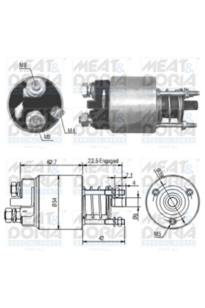 MEATDORIA Starter Electromotor 46005 Opel Astra G/Astra H/Astra H Gtc/Astra J...