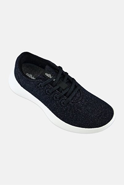 Allbirds حذاء نسائي من الصوف برباط، أسود
