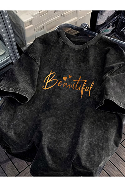 HOFFNUNG Unisex Oversize Vintage Washed Street Style Μόδα του δρόμου Βαμβακερ...
