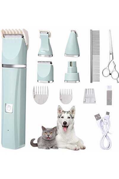 ROGGER Şarjlı Kedi Köpek 10 in 1 Tüy Kesme Makinesi Seti, Sessiz Tıraş Makine...