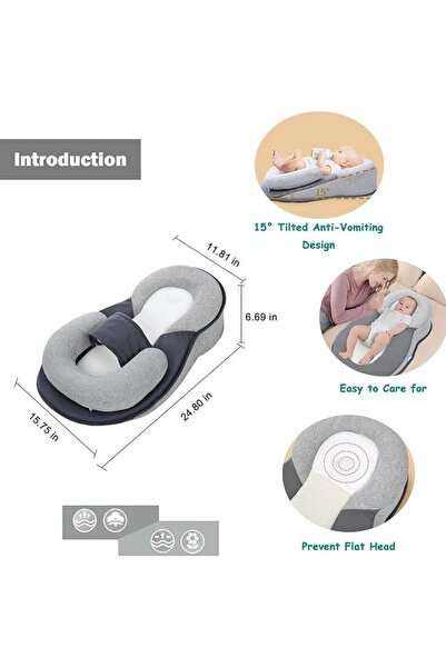 AOHRYME Baby Feeding Support Pillow, Anti Reflux Newborn Feeding Pillow, Refl...
