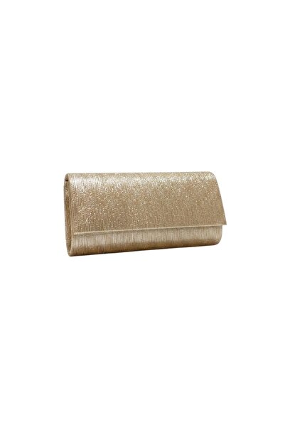 Sose Moda Envelope Model Sparkling Portfolio Evening Bag - Gold