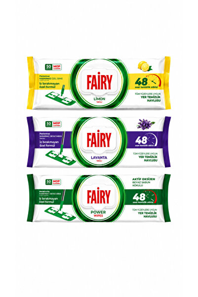 Fairy Floor Wet Wipes Top Bottom Set , 200 Pcs. (Lemon + Lavender + Power Wip...