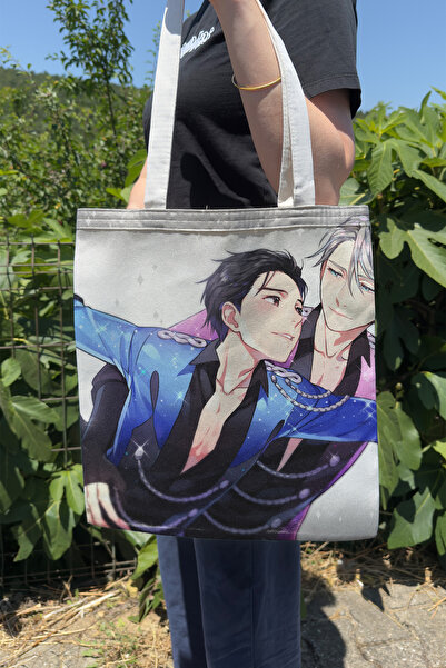 ZipZap Yuri on Ice V3 Summer Winter Double-Sided Canvas Print Tote Bag Anime Bag