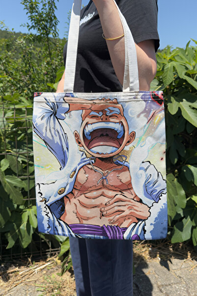ZipZap One Piece V1 Summer and Winter Double-Sided Canvas Print Tote Bag Anim...