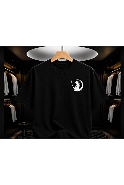 EYMORA Μαύρο ιαπωνικό μπλουζάκι Samurai Minimal με στάμπα Unisex – Βαμβακερό ...