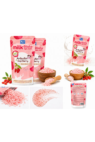 Lovisah Styles Yoko Milk Gluta Spa Salt Arbutin + Goji Berry Body Scrub | Mil...