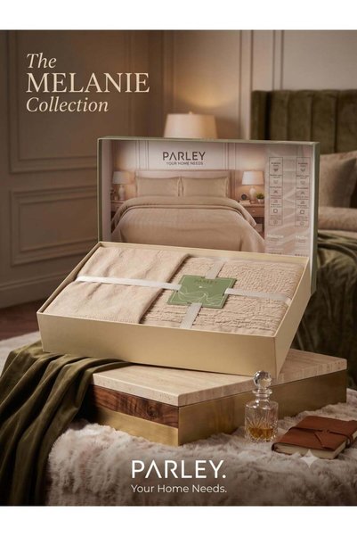 PARLEY طقم مفرش سرير صيفي مكون من 3 قطع من ميلاني - 100% قطن مصري (قطن جيزة 86 طويل التيلة) ميلاني