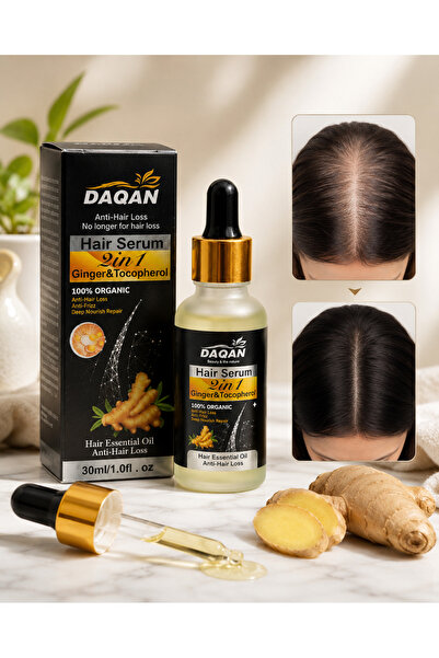 DAQAN 2 in 1 Hair Growth Serum with Ginger and Vitamin E, Anti-Hair Loss Care...