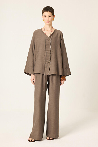 Touché Privé Linen Tunic Pants Suit