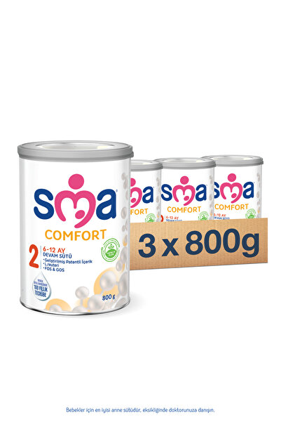 SMA Comfort 2 6-12 Ay Devam Sütü 800 g 3'Lü Set