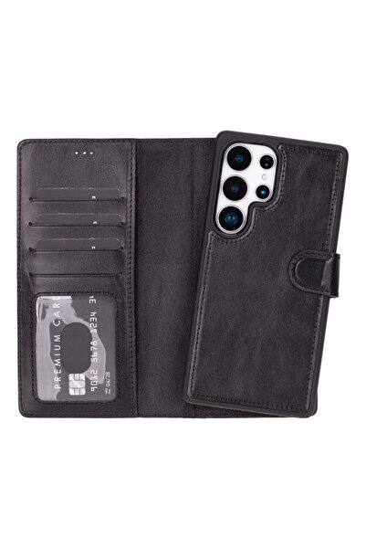 BloominBag VALENO Noir Black Deri Samsung Galaxy S25 Ultra(6.9”) Manyetik Ayr...
