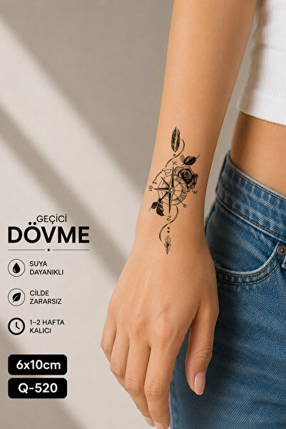 Barly Pusula Mini Geçici Dövme Tattoo