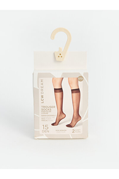 LC Waikiki Quality Parts from Çelebi Store 15 Denier Women's Knee Socks 2-Pack