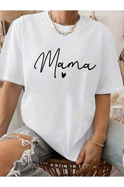 Astogria13 تي شيرت نسائي بطبعة حروف "MAMA"، تي شيرت كاجوال بأكمام قصيرة وياقة...