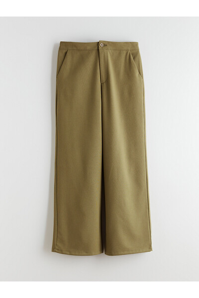 LC Waikiki Two Mt Shop Quality Lcw Kids Khaki Elastic Waist Girls' Trousers