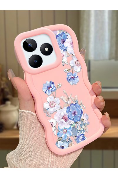 Hontinga Realme Note 50 Compatible Case Camera Protector Pink Silicone Couple...