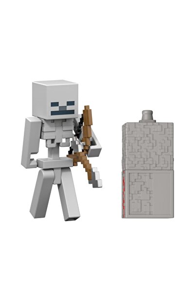 mattel 8 εκ. Minecraft Φορτισμένος Σκελετός Ρέντστοουν - GTP08-JJR93