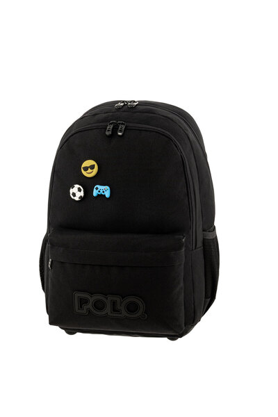 Polo Σχολική τσάντα πλάτης 901059-2000 PINS BLACK 2025