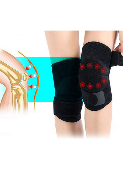 OEM Αυτοθερμαινόμενη μαγνητική επιγονατίδα unisex DM-001 Μαύρη