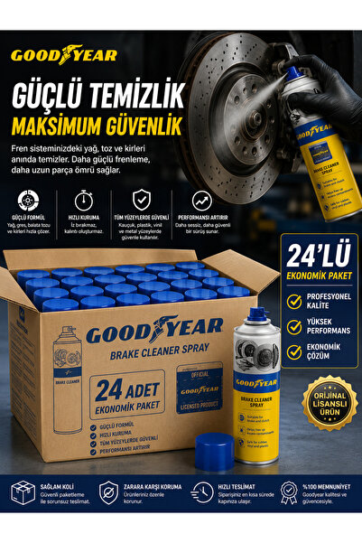 Goodyear 24'LÜ SET FREN BALATA TEMİZLEME SPREYİ