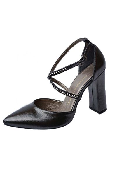 OEM Sandale elegante negru sidef cu barete si strassuri