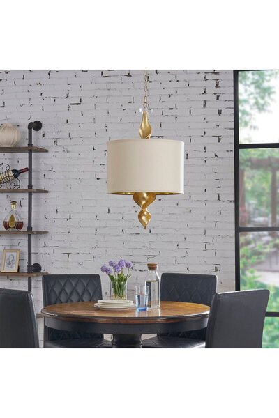 Crestview Collection مصباح معلق بغطاء تويستر بارتفاع 31 بوصة بلمسة نهائية من ...
