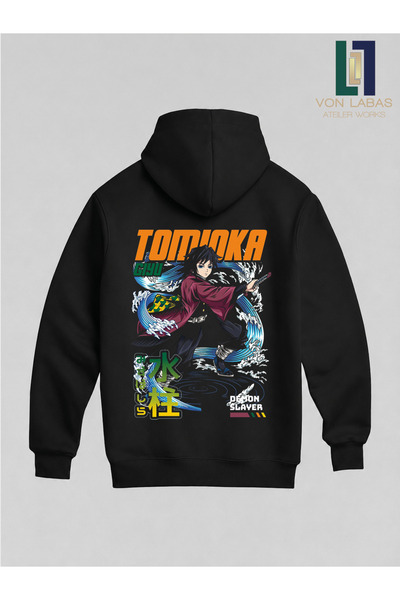 Grafftee Clothing Demon Slayer Designed Unisex High-Quality Hooded Cotton Swe...