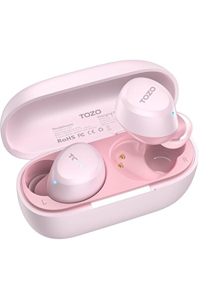 TOZO سماعات أذن لاسلكية T6، سماعات بلوتوث 5.3، صوت ستيريو داخل الأذن، وقت تشغ...