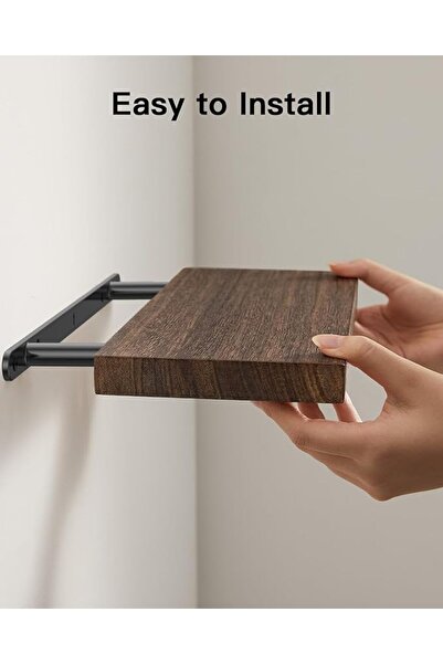AMADA HOMEFURNISHING Floating Shelves, Paulownia Wood Wall Shelves for Bathro...