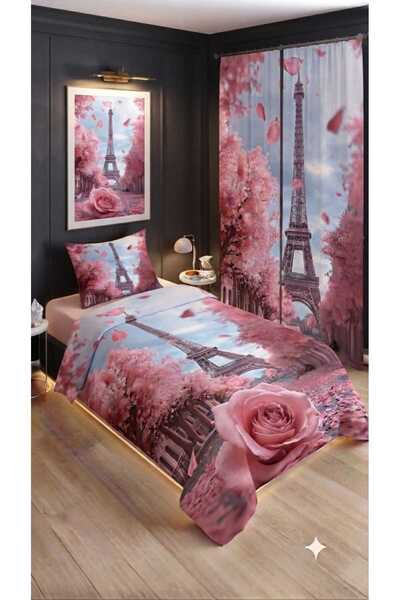 Elmas Dizayn 280*240 سم. طقم غرفة نوم فاخر بتصميم خاص مع غطاء لحاف مفرد من ال...